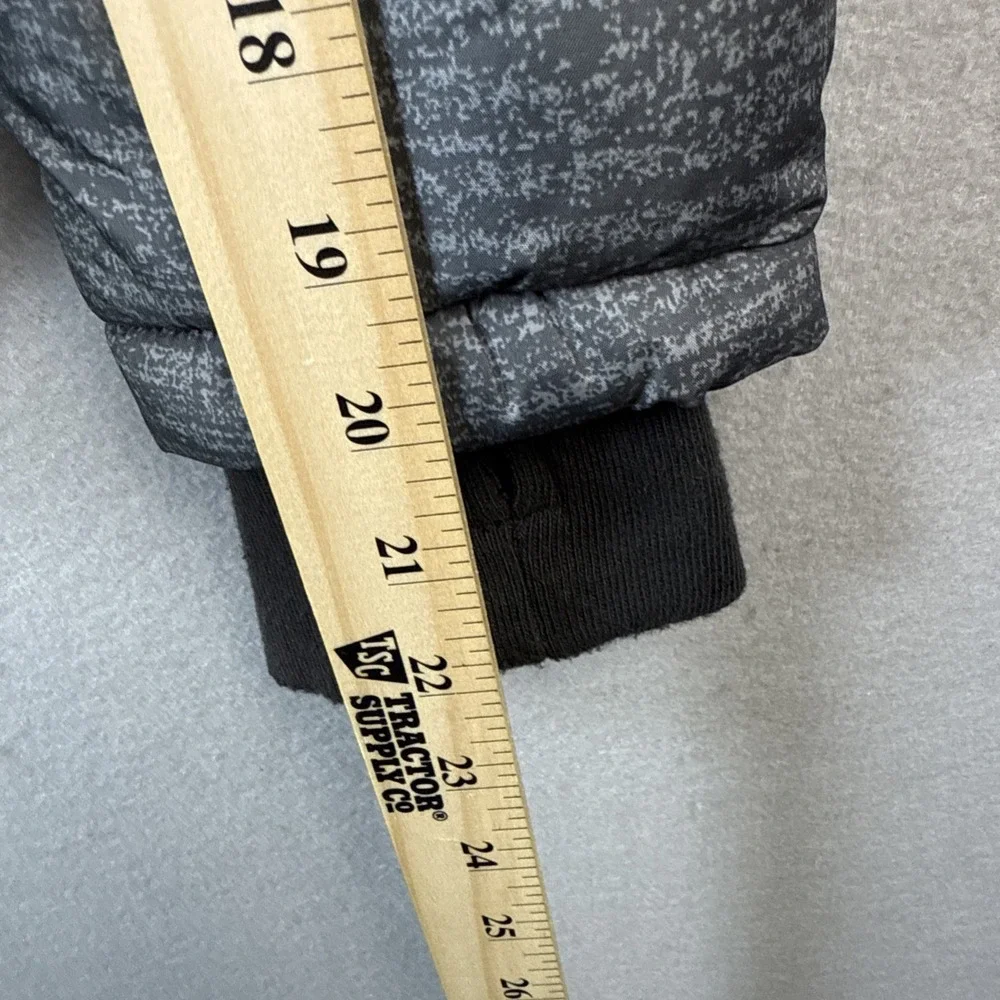 Arizona Puffer‎ Jacket Kids M 10/12 Gray Fleece Lined Hooded Heavyweight Winter